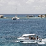 La Fidelite Boat with Cocos Island in Background